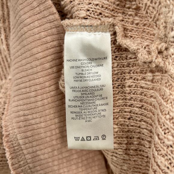 FREE PEOPLE Tommy Turtleneck Sweater Womens XS Peach Long Sleeve Nubby Knit NEW - Picture 13 of 16